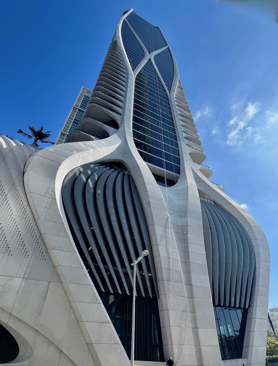 Zaha Hadid's architectural wonder, the Scorpian Tower in Miami.